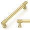 Amerdeco 10 Pack Matte Gold Cabinet Pulls 160mm(6.3Inch) Hole Center Cabinet Hardware Kitchen Cabinet Handles for Bathroom Drawer Pulls Dresser Pulls AM011