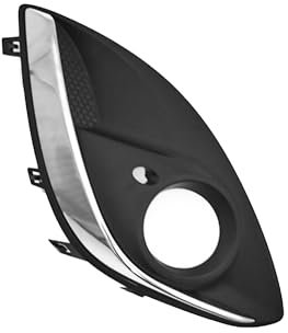 EDA PREMIUM auto Stoßstangengitter Rechts 1400867 passend für OPEL CORSA D 2011-2015 mit Loch für Nebelscheinwerfer, mit Chrom