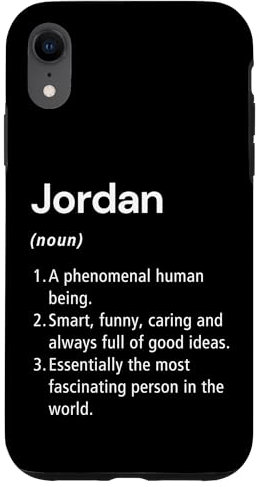 Hülle für iPhone XR Jordan Definition des Namens Lustiges Wörterbuch
