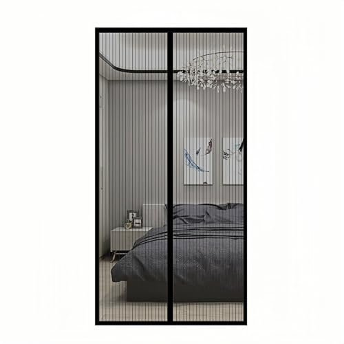 Zanzariera Porta,Tenda Totalmente Magnetica,Tenda Zanzariera Magnetica per Porta,Zanzariere Magnetiche per Porte Finestre,Traspirante Chiusura Automatica,Nero,90x210cm Fly Screen Door Magnetic