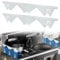 2 Pack Gas Stove Cover Stainless Steel, Worktop Joining Strip Retractable Length 13.8~27.5/36~72cm, Heat Resistant Cooker Gap Filler Between Stovetop and Counter, Stove Gap Covers (White)