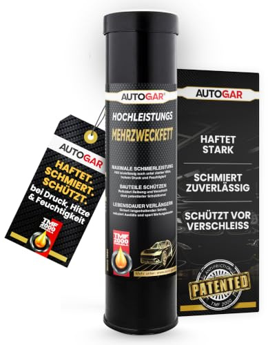 AUTOGAR® Hochleistungs-Mehrzweckfett 400 g Kartusche I Lithiumkomplexfett EP NLGI 2 mit TMF-2000® I für Lager, Gelenke, Radlager & Wälzlager I salzwasser- & temperaturstabil -30 bis 180°C I DIN 1284