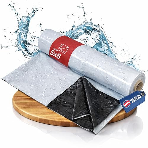 Folienkönig Silofolie 5x8m in Rolle - GRÖßE WÄHLBAR! | Poolplane rechteckig, Abdeckplane, Abdeckfolie, Gartenfolie, Siloplane, Farbe: Schwarz/Weiß