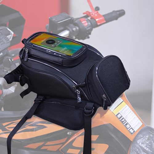 NLXZHJ Tankrucksack Motorrad für Honda CBF 600 2005-2012, Motorrad Tasche Wasserdicht Mit Handyfach – Anti-Rutsch-Material An Unterseite, Mit Tragegriff Gurten