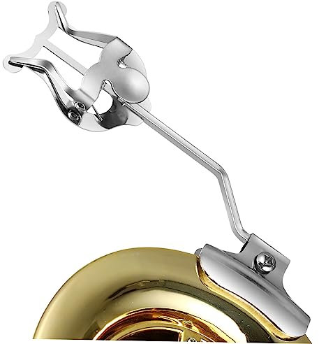 LRXIYODE Trumpet Trombone Notenclip Lyra Halter Praktischer Marschgabel für Trompete Posaune Leicht Kompakt für Musiker Silberfarben