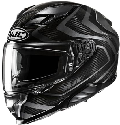 HJC F71 Carbon Nevio Black MC5 Dual Visor Full Face Ece22.06 Rated Motorcycle Helmet (XL)
