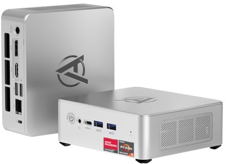 AWOW Mini PC Win 11 Pro AMD Ryzen 5 7430U (6 core, fino a 4,3 GHz), 16 GB DDR4, 512 GB SSD PCIe 3.0, grafica Radeon, display 4K 1000M LAN, WiFi 6, BT 5.2