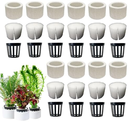 Aquarium Plant Weights Ceramic, 10 Pack Aquatic Plants Fixed Ring Set, Anti-Floating Water Plant Weights Planting Pot for Aquarium Fish Tank Landscape Decoration