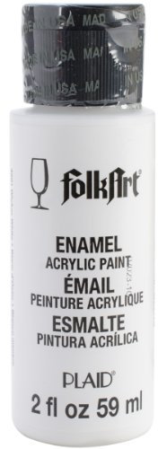 Folk Art Emaille-/Bratenspritze Farbe Wicker White