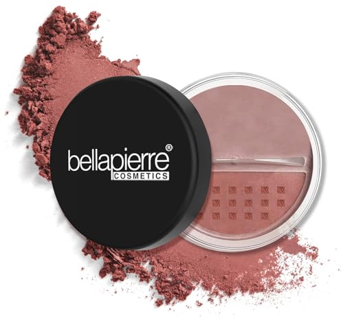 bellapierre Mineral Blush Warms Complexion for a Healthy Glow | Non-Toxic & Paraben Free | Hypoallergenic | Loose Powder – 8.5 Grams – Suede