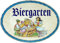 Kaltner Präsente Geschenkidee - Holz Geschenkartikel Deko Türschild im Antik Design Dekoartikel Motiv BIERGARTEN (18 x 13 cm)
