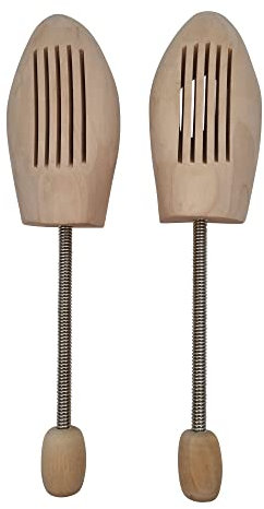 DELFA 1 Paar Holz Schuhspanner Schuhformer Schuhstrecker mit Spiralfeder Damen Herren Gr. 38/39