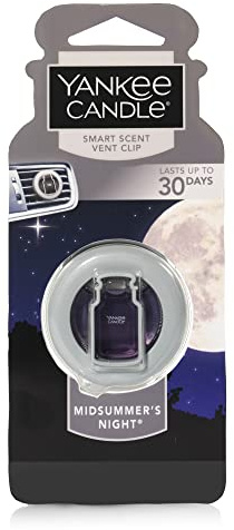 Yankee Candle Smart Scent Vent Clip Car Air Freshener, Odor Neutralizing Car Fragrance, Midsummer's Night (Pack of 1)