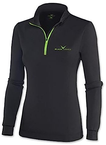 Black Crevice Herren Skirolli Zipper Shirt, schwarz/grün, M