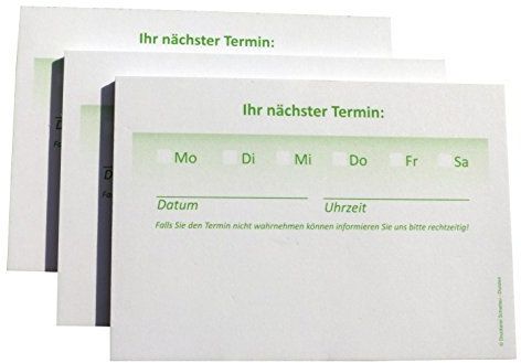 10 x Terminblöcke Terminblock Nr.3 -Terminzettel Termine - Praxis Studio Ärzte Frisör, Maniküre (22679_64K)