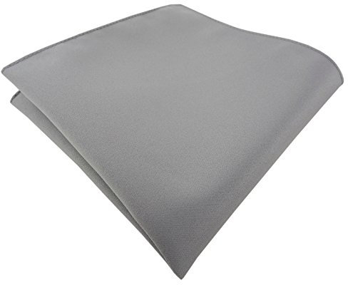 TigerTie Einstecktuch in grau anthrazit einfarbig Uni - Tuch Polyester - Größe 26 x 26 cm
