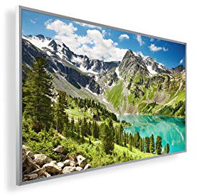 Könighaus 300W Infrarotheizung mit Bild in HD Qualität ✓ inkl. Thermostat ✓ 5 Jahre Garantie ✓ Doppelter überhitzungsschutz ✓ Infrarot Wandheizung ✓ Motiv: 35. Gebirgssee