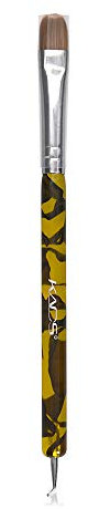 Alexnailart 1pc Double-headed 2 Way Nail Brush Professional French Nail Art Dotting Pen 100% Kolinsky Sable Brush for Pedicure Manicure Acrylic UV Gel Design Tool (1)