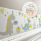 lovely label Bordüre selbstklebend DINO PARTY MINT LIMETTE - Wandbordüre Kinderzimmer Babyzimmer mit Dinosaurier - Wandtattoo Schlafzimmer Mädchen & Junge – Wanddeko Baby Kinder