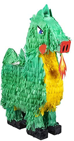 Boland 30947 - Pinata Drache, Größe 49 x 47 x 10 cm, Karton, Schlag-Pinata, Geburtstag, Mottoparty, Feier, Kindergeburtstag, Deko, Süßigkeiten, Geschenke