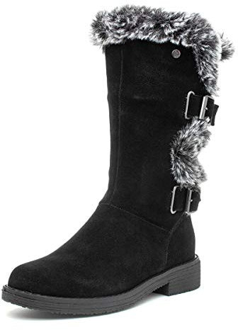 Hush Puppies Women's Megan Mid Calf Boot, Black, 5 UK