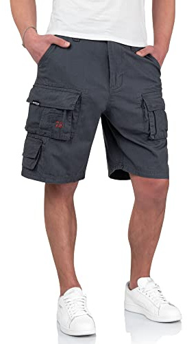 Surplus Raw Vintage Herren Cargo Trooper Shorts, anthrazit, XL