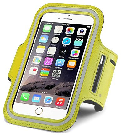 Running Armband Phone Holder Case for apple iPhone 5/5S/5C/SE/4/4S Cover Neoprene Sweatproof Skin Friendly with Key,Earphone Heaphone Slots (Green)
