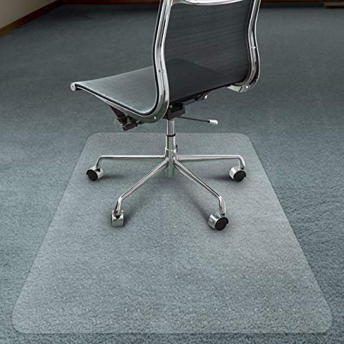 PVC Office Floor Protector - Chair Mat Suitable for Low Pile Carpet Floors - Non Slip - 90cm x 120cm - Made in the UK