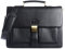 WILD WOODS Original AKTENTASCHE Leder XL LAPTOPFACH 15,6 Zoll große LEDERTASCHE Auch zum Umhängen Stabiles Rindsleder Schwarz