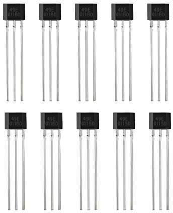 Create idea 10 Stück Lineare Hall-Effekt Sensor Magnetdetektor 3 Poliger Empfindlicher Schalter 49E OH49E S49E SS49E TO-92