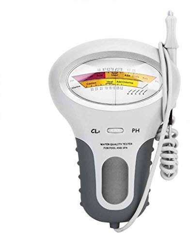 VBESTLIFE Wasserqualitätstester, PH-Meter, Chlortester-Wasserdetektor, für Schwimmbad, für Trinkwasser-pH, ohne Batterie, Großbildschirme, digitaler Wassertester