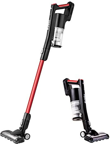 EUREKA Lightweight Cordless Stick Vacuum Cleaner Convenient for Hard Floors, Rechargeable Handheld Vacuum Cleaner Portable with Powerful Motor Efficient Suction, NEC101, Rose Red