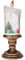 BELLE VOUS Candele Led Natalizie Globo di Neve - Candele Natale Senza Fiamma con Albero di Natale 26 x 10 cm - Lanterna Natalizia Base in Bronzo con Glitter ed Acqua - Decorazioni Tavola per Natale