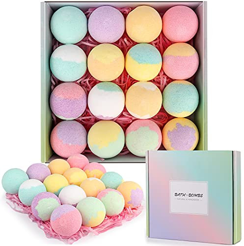 Bombe de Bain Original,16PCS Boule de Bain Femme Relaxante ,Coffret Bombe de Bain