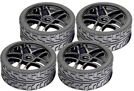 Sharplace 4pcs Maßstab 1:8 Buggy Short Course Reifen Rad sets Wildemess Typ für HSP - Weiß