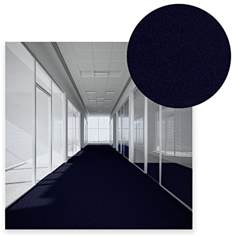 MDEKOR Filzteppich Teppichboden Meterware Blau, Nadelfilz Teppich zum zuschneiden 2m breit, Bootsteppich, Messeteppich, Auslegware für Wohnmobil, Autoteppich Bodenbelag