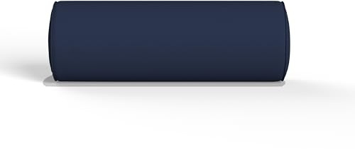 Round Shaped Bolster Pillow Case -100% Cotton cover Long Orthopaedic back Neck/Shoulder & Head Support Pillowcase Covers Available in choice of colours and sizes. (Extra Large 25x75cm, Navy Blue)