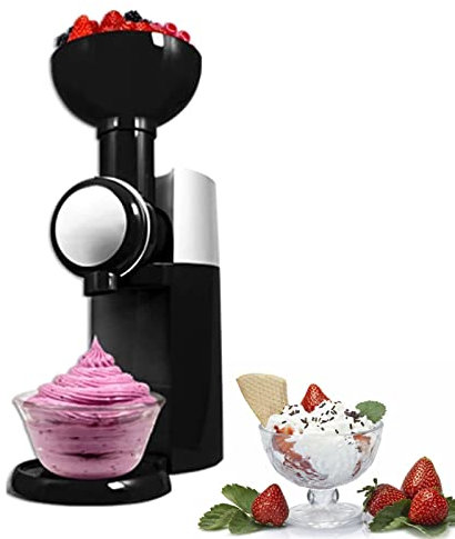 Heladera Para Fruta Congelada, Máquina Para Hacer Helados, DIY Sorbete Suave, Batido, Yogur Helado, Sin BPA, Sin Aditivos Ni Colorantes Artificiales, Para El Hogar, Fiestas Y Niños (Negro)