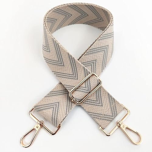 Verstellbar Schulterriemen für Taschen Taschengurt 75-130cm mit Karabiner Mehrfarbiger Tragegurt Taschenhenkel Schultergurt 5cm Breit Umhängegurt für Taschen Handtaschen für Damen Herren,Grau Blau