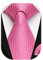 HISDERN Krawatte Rosa Herren Krawatten mit Einstecktuch Punkte Krawatte Hochzeit und Taschentuch Set