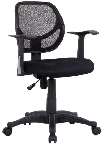 Sigma Bürohstühl SC17, Mesh/Polypropylene/Nylon, 59.5 x 64.5 x 84.1 cm, Feste Armlehnen, verstellbare Sitzhöhe und Position, schwarz