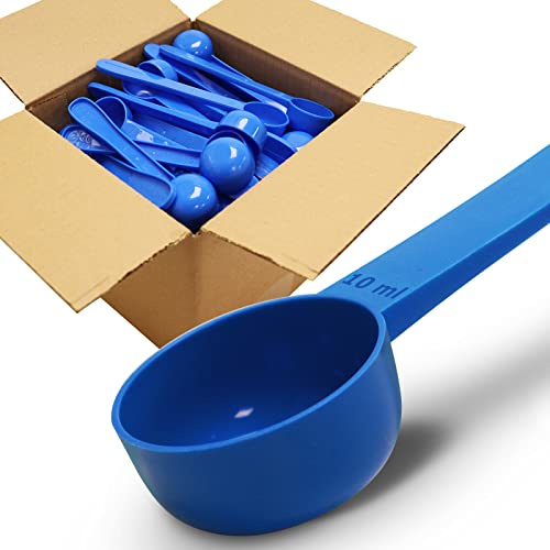 50pc Box, RE-GEN 10ml Reusable Long Handle Plastic Measuring Spoon Scoops Dosing Spoons | Ideal for Liquids, Powders, Granules, Home, Kitchen, Catering, Healthcare, Fitness