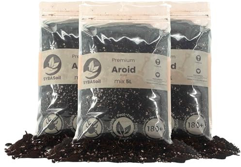 Sybotanica Aroid-Erde 15 L – Premium Coco Blumenerde für Monstera, Philodendron, Aglaonema & mehr, Torffrei & 180 Tage Bio-Dünger – Für Zimmerpflanzen-Liebhaber