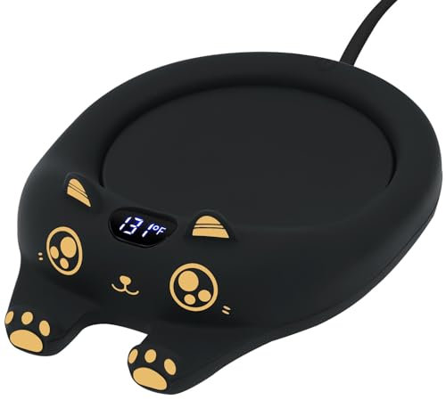 PUSEE Mug Warmer,Coffee Warmer for Desk Coffee Cup Warmer Auto Shut Off,Smart Candle Warmer with 3 Temp Settings,Electric Beverage Warmer Plate for Coffee,Cocoa,Tea,Water and Milk (Not Include Cup)