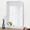 AOAOPQ Bathroom Mirror for Wall Small Rectangle White Rounded Corner Decor Framed Modern Wall Mounted Vanity for Bedroom Washroom Farmhouse Entryway Hanging