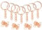 YHYZ Keychain Ring Set (Rose Gold, 30 Sets), Splits Key Ring Hoops (Round) with Chain + Jump Rings, for DIY Craft Tassels Resin Art Jewellery Making Attachment