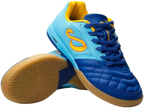SENDA Ushuaia Club 2.0 Indoor Soccer, Court, and Futsal Shoes, Men's Size 13 / Women's Size 14, Light Blue