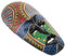 HOMSFOU Afrikanische Holzmaske, Wandbehang, Dekoration, Stammes-Tiki-Maske, Aborigine-Maske, Wandskulptur für Glücks-Schutz