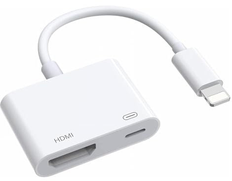 VIEVRE HDMI Adapter für iPhone iPad, iPad HDMI Adapter für iPhone Hdmi Adapter, 1080P HDMI Digital AV Adapter für iPhone, Adapter auf HDMI HD TV/Projektor/Monitor