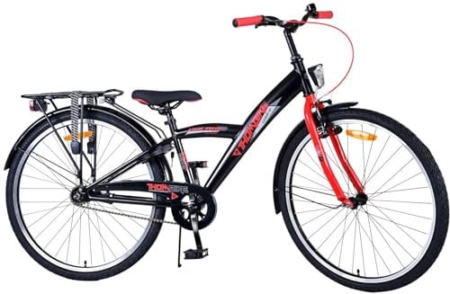 Volare Thombike Kinderfahrrad - Jungen - 26 Zoll - Schwarz Rot